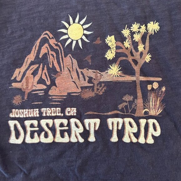 Joshua Tree CA Baby Tee Capped Sleeves Desert Trip Size XS Mock Neck Gorpcore - Picture 8 of 9